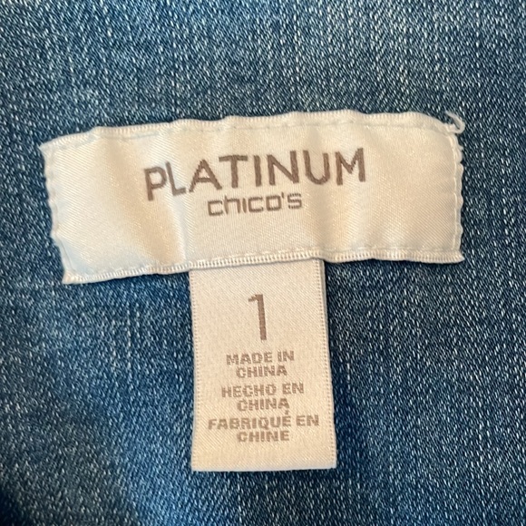 Chico’s Rhinestone Jean Jacket - Picture 3 of 4